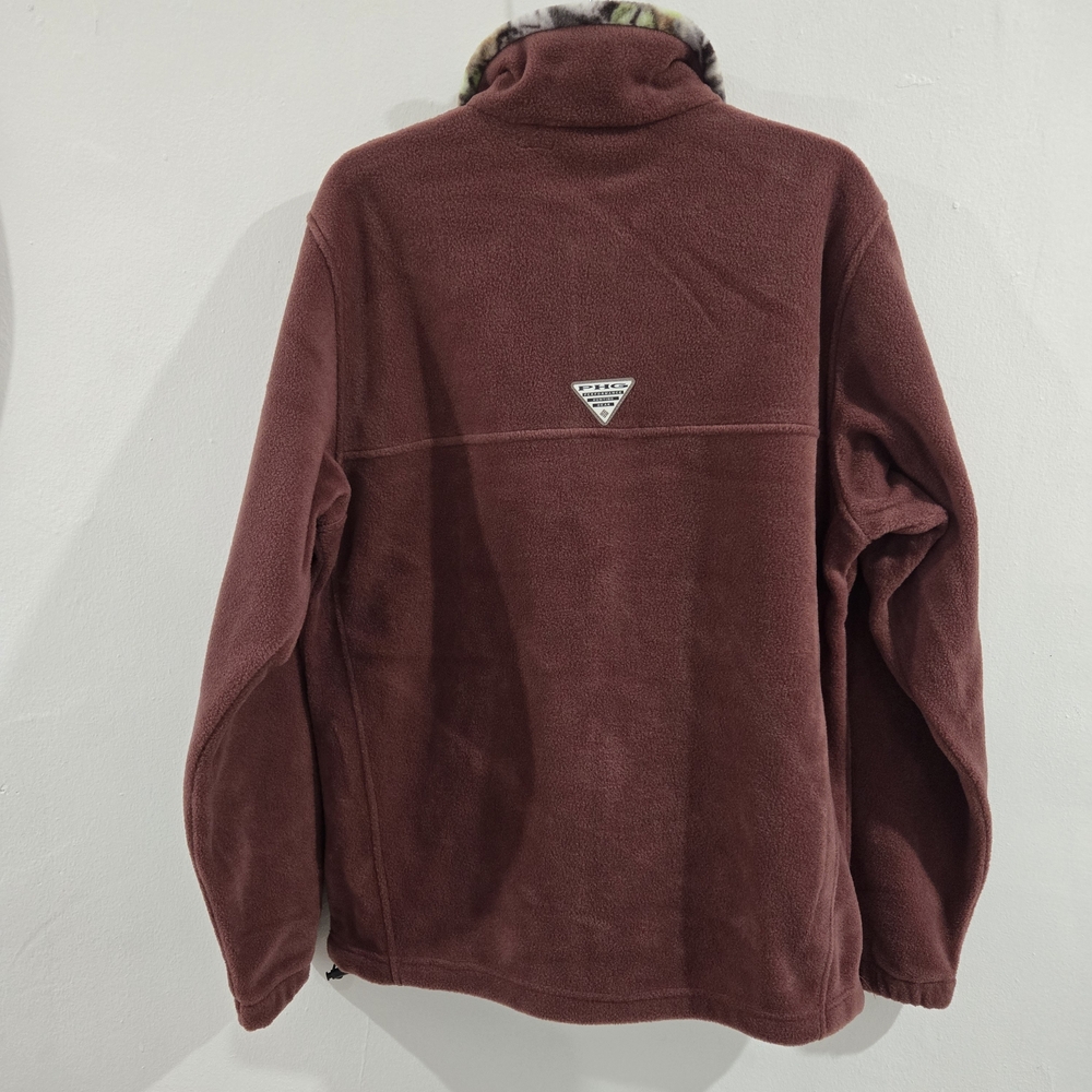 Columbia Jacket Fleece Like Shell Performance Hunting Wine Men Size M Full Zip - Picture 9 of 16